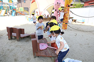 シャボン玉楽しかったね　あひる・ぺんぎん