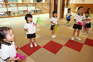 シフォンスカーフ遊び　ばら