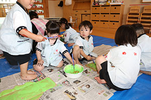 大きなカブの制作　こあら