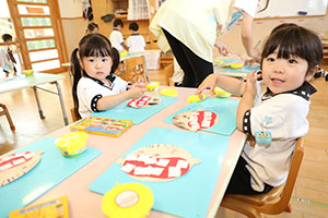 歯磨きの制作　きりん