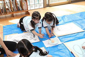 絵画教室　うさぎ・りす・こあら