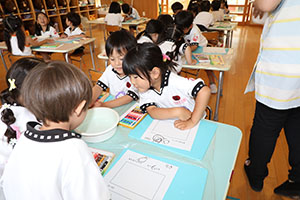 おたまじゃくしの観察　すみれ