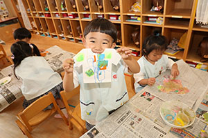 洗濯物の制作　ぱんだ