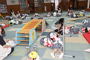 避難訓練がありました　ー地震の場合ー
