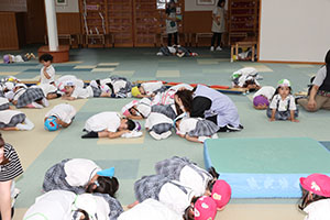 避難訓練がありました　ー地震の場合ー