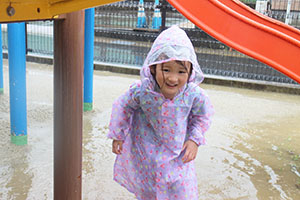 雨の日散歩にでかけました　ひまわり