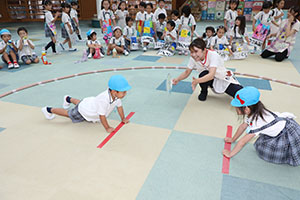 お相撲ごっこ　楽しかったね　さくら