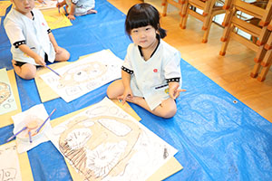 絵画教室　素敵なお父さんが描けました　　こあら・ぱんだ・きりん