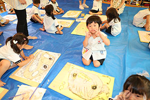 絵画教室　素敵なお父さんが描けました　　こあら・ぱんだ・きりん