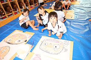 絵画教室　素敵なお父さんが描けました　　こあら・ぱんだ・きりん