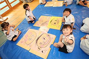 絵画教室　素敵なお父さんが描けました　　こあら・ぱんだ・きりん