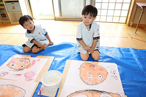 絵画教室　素敵なお父さんが描けました　　こあら・ぱんだ・きりん