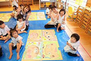 絵画教室　素敵なお父さんが描けました　　こあら・ぱんだ・きりん