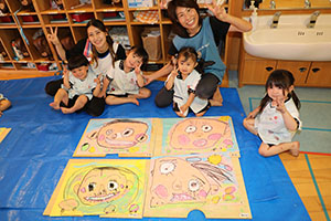 絵画教室　素敵なお父さんが描けました　　こあら・ぱんだ・きりん