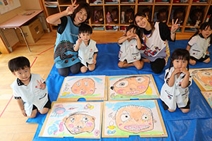 絵画教室　素敵なお父さんが描けました　　こあら・ぱんだ・きりん