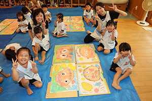 絵画教室　素敵なお父さんが描けました　　こあら・ぱんだ・きりん