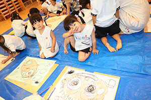 絵画教室　素敵なお父さんが描けました　　こあら・ぱんだ・きりん