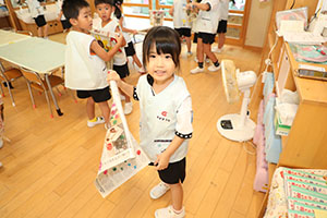 フラッグの制作　ひまわり