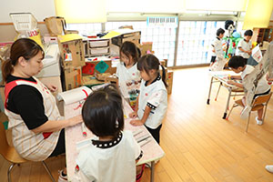 フラッグの制作　ひまわり