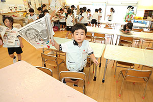 フラッグの制作　ひまわり