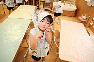 フラッグの制作　ひまわり