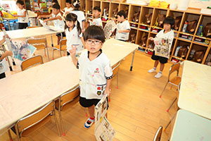 フラッグの制作　ひまわり