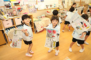 フラッグの制作　ひまわり