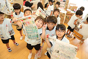 フラッグの制作　ひまわり