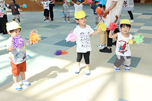 運動会　リズム活動の練習　2歳児クラス