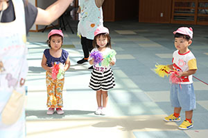運動会　リズム活動の練習　2歳児クラス