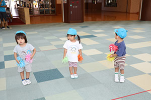 運動会　リズム活動の練習　2歳児クラス