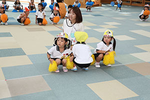 運動会　リズム活動の練習　年少組