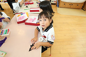 ハロウィンの制作　たんぽぽ
