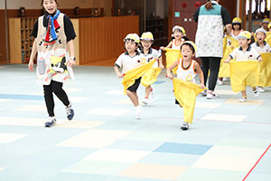 運動会　リズム活動の練習　ひまわり・さくら・たんぽぽ