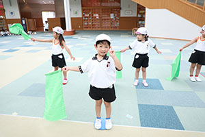 運動会　リズム活動の練習　ひまわり・さくら・たんぽぽ