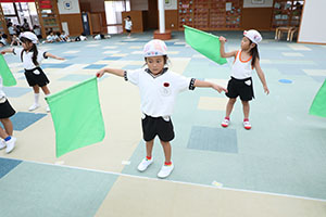 運動会　リズム活動の練習　ひまわり・さくら・たんぽぽ