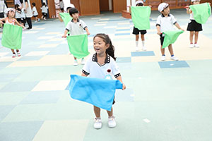 運動会　リズム活動の練習　ひまわり・さくら・たんぽぽ