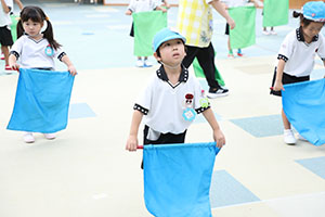 運動会　リズム活動の練習　ひまわり・さくら・たんぽぽ