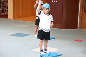 運動会　リズム活動の練習　ひまわり・さくら・たんぽぽ