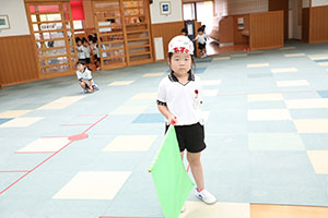 運動会　リズム活動の練習　ひまわり・さくら・たんぽぽ