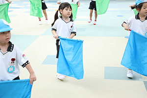 運動会　リズム活動の練習　ひまわり・さくら・たんぽぽ