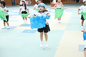 運動会　リズム活動の練習　ひまわり・さくら・たんぽぽ