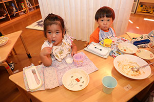 お米のジェラート　美味しかったね　ひよこ・あひる・ぺんぎん