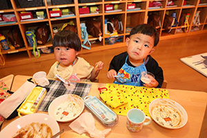 お米のジェラート　美味しかったね　ひよこ・あひる・ぺんぎん