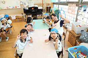 お米のジェラート　美味しかったね　年長組