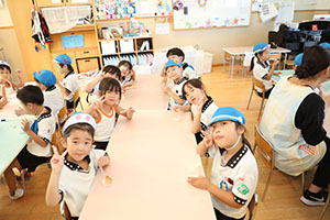 お米のジェラート　美味しかったね　年長組