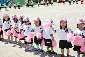 運動会　リズム活動の練習　年少組