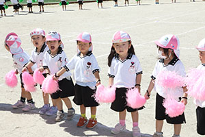 運動会　リズム活動の練習　年少組