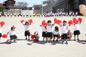 運動会　リズム活動の練習　年少組