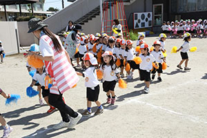 運動会　リズム活動の練習　年少組